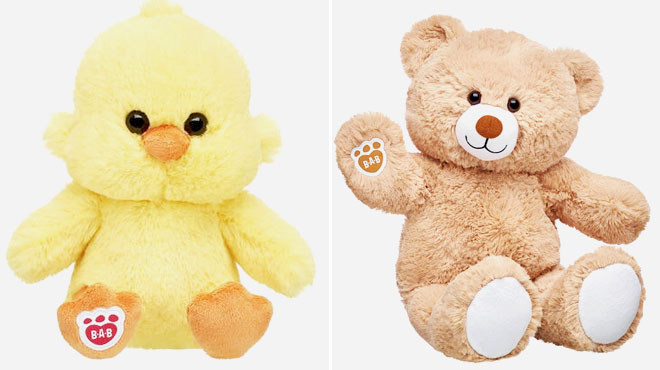 Build A Bear Buddies Cheerful Chick And Build A Bear Cuddly Brown Bear