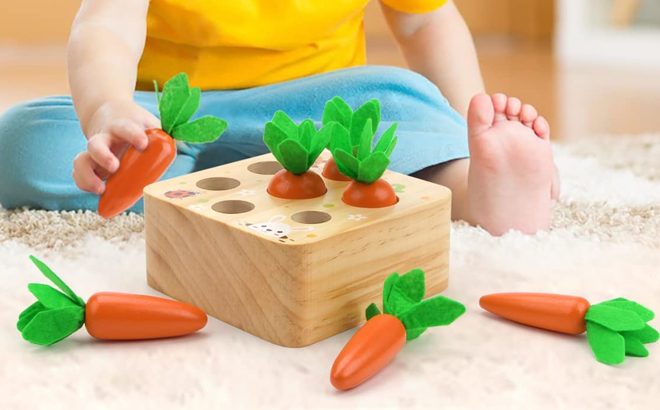 Carrot Harvest Game Wooden Toy