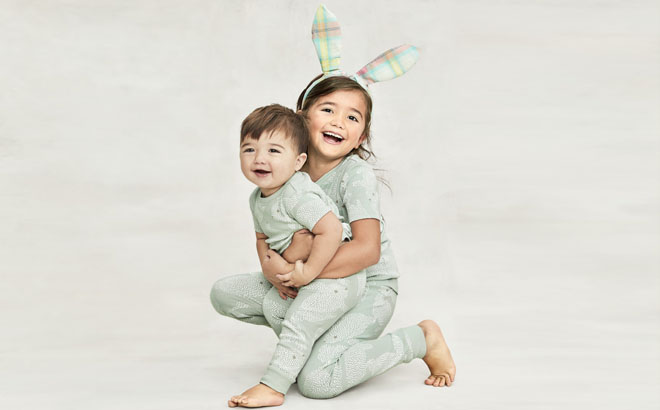 Carters Baby 2 Piece Easter Bunny Snug Fit Cotton Pajama Set 1