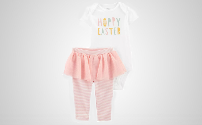 Carters Baby Girls Easter Bodysuit And Tutu 2 Piece Set