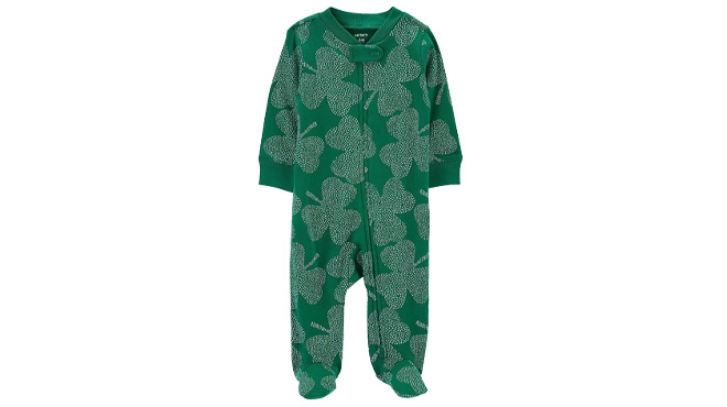 Carters Clover Baby Unisex Sleep Play Bodysuit in Green