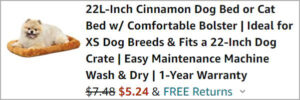 Checkout page of Bolster Pet Bed Checkout page of Bolster Pet Bed