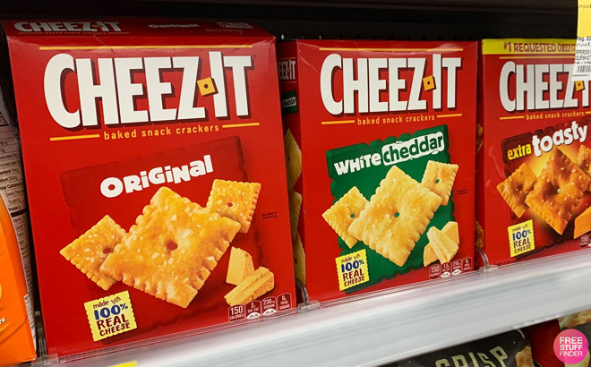 Cheeze It Snack Crackers Original on a Shelf
