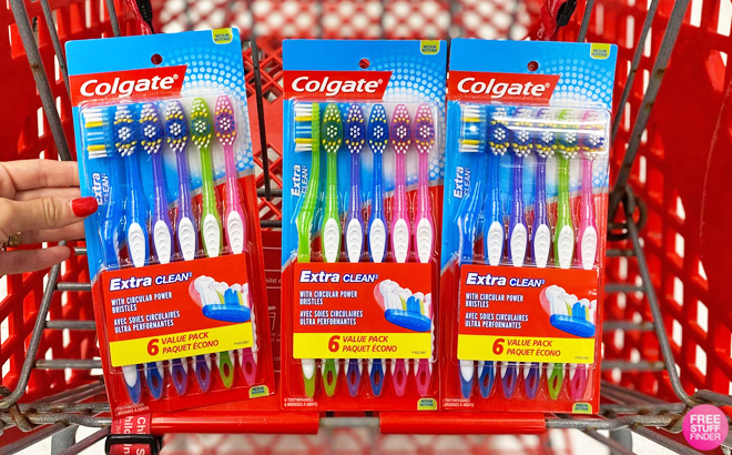 Colgate Extra Clean Toothbrush Soft Toothbrush for Adults 3 pack