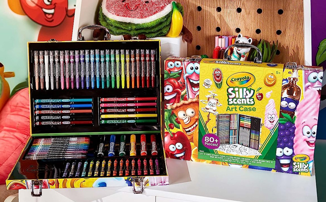 Crayola Silly Scents 83-Piece Art Case $16.61