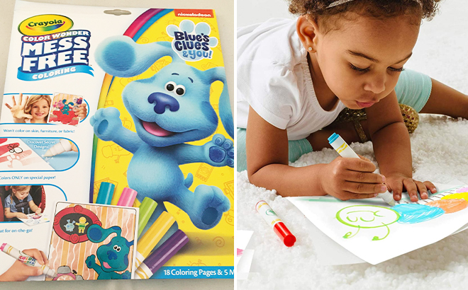 Crayola Wonder 18 Mess Free Pages Blues Clues Color