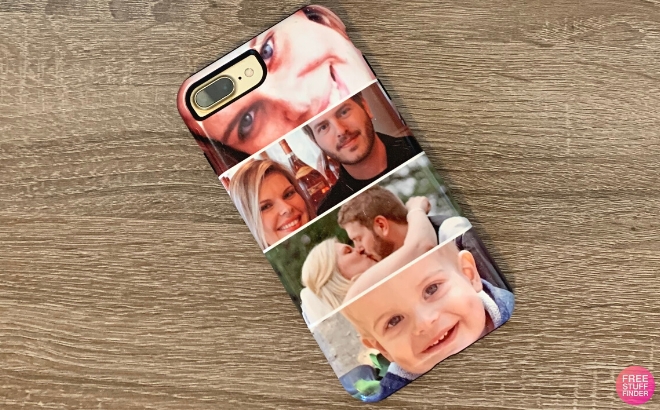 Custom Phone Case from Shutterfly on a Table