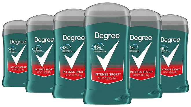 Degree Intense Sport Mens Deodorant 6 Pack