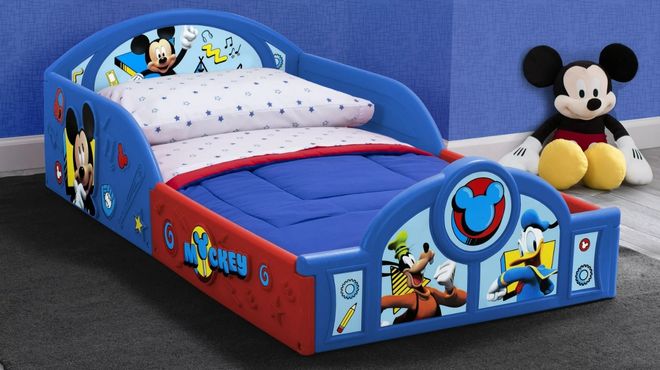 Delta Children Disney Mickey Mouse Plastic Sleep Play Toddler Bed
