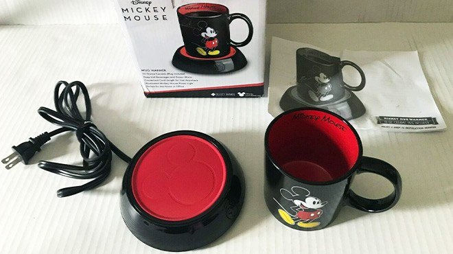 Disney Collection Mickey Mouse Mug Warmer Mug Set