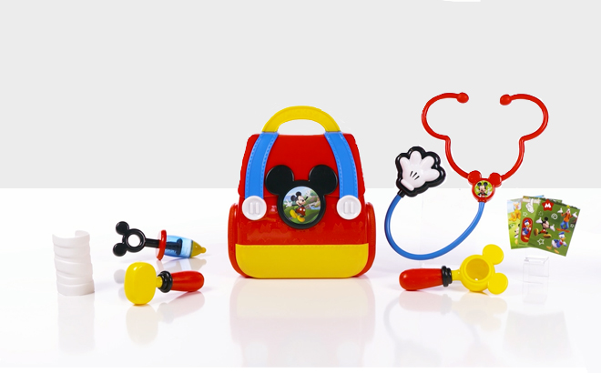 Disney Junior Mickey Mouse Funhouse On the Go Doctor Bag Pretend Play Set