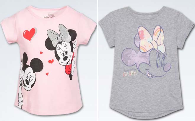Disney Little Girls Minnie Mickey Mouse Little Girls Minnie Mouse T Shirts