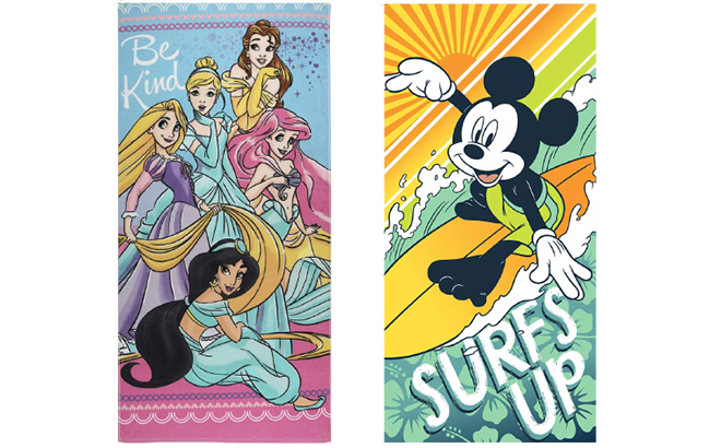 Disney Princesses And Mickey Mouse Beach Towels