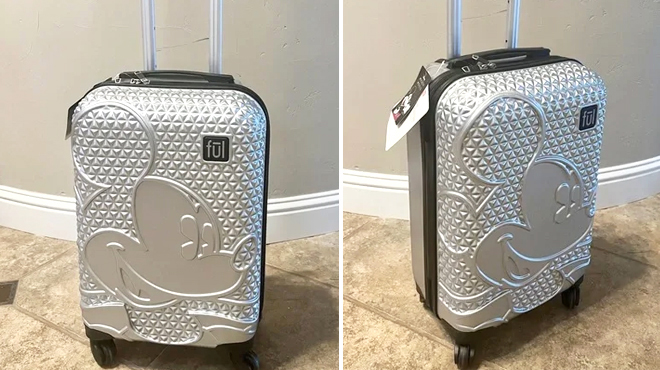 Disney Silver Minnie Mouse Spinner Luggage