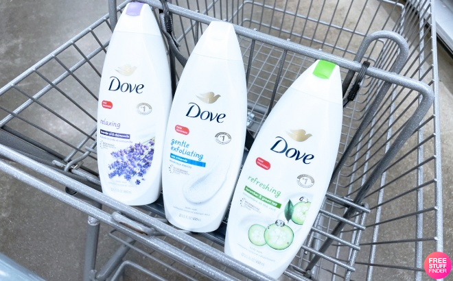 Dove Body Wash on a Cart