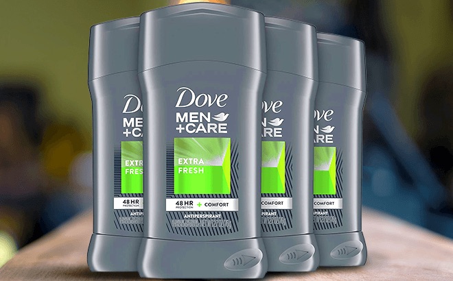 Dove MenCare 4 Pack Extra Fresh Deodorant Primary Pic