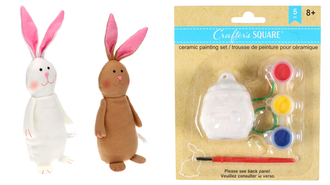 Easter Bunny 14 Inch Decorative Plushies Crafters Square 5 Piece Painting Set