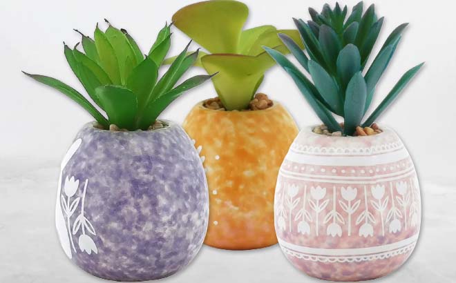 Easter Ceramic Planters 3 Pack