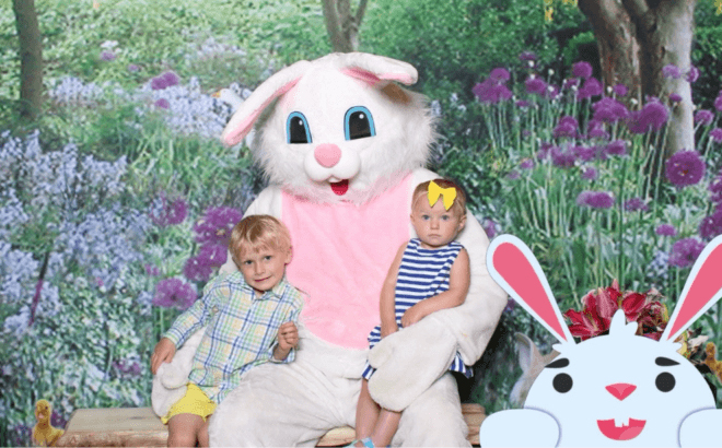 Easter Photo with Easter Bunny at Cabelas or Bass Pro