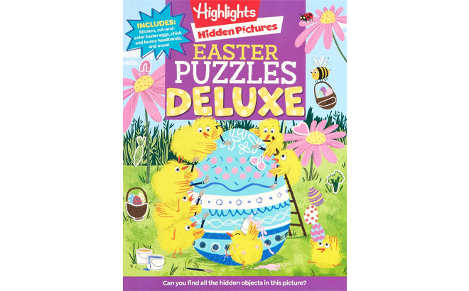 Easter Puzzles Deluxe Activity Book on a White Background