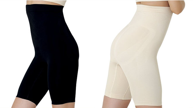 FORMeasy Black and Beige Firm Compression High Waist Shaper Shorts
