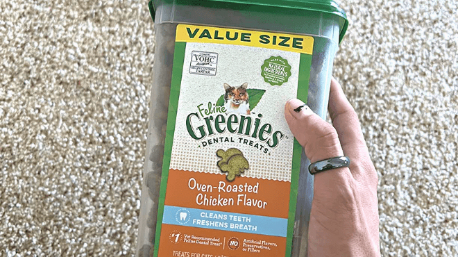 Feline Greenies Adult Dental Cat Treats Oven Roasted Chicken Flavor