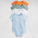 First Impressions Baby Boys Short Sleeve Bodysuit 4 Pack