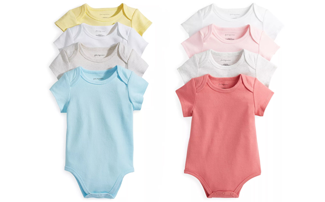 First Impressions Baby Unisex Baby Girls Apple Blossom Bodysuit 4 Pack