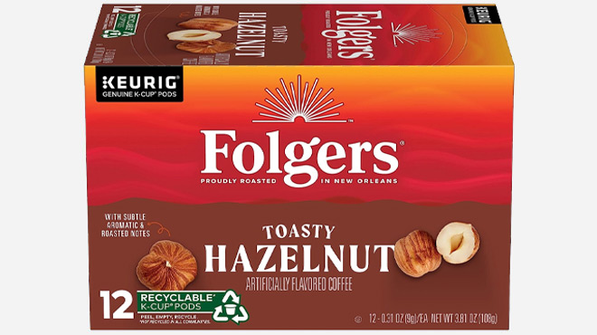 Folgers Hazelnut Cream Coffee K Cups 72 Count