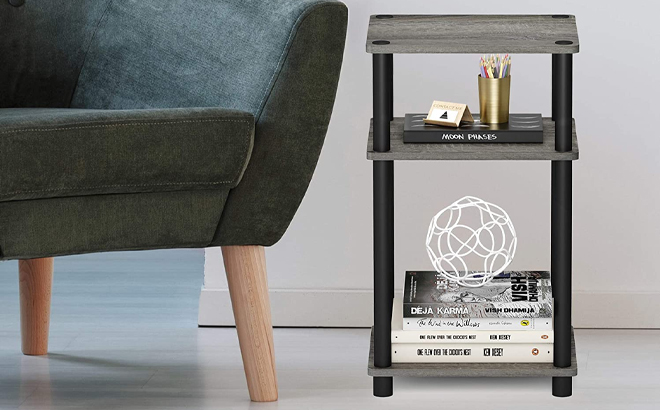 Furinno Just 3 Tier Turn N Tube End Table