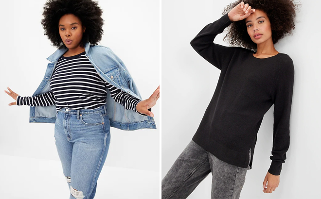 GAP Womens Shirt And Sweater on Models