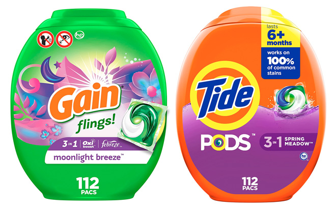 Gain and Tide Laundry Detergents