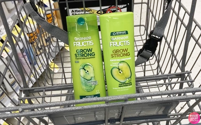 Garnier Fructis Hair Shampoo and Conditioner on a Cart 1