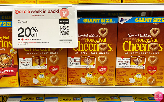 General Mills Cheerios Honey Nut on a Shelf