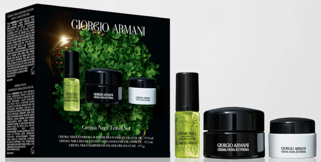 Giorgio Armani Crema Nera Skincare Routine Travel Set