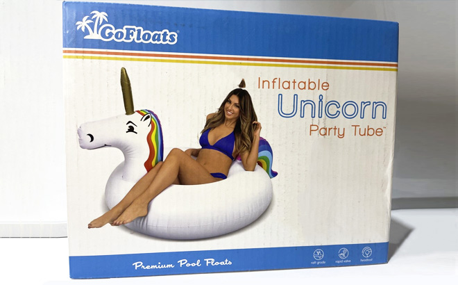 GoFloats Unicorn Pool Float Party Tube