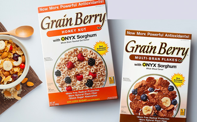 Grain Berry Cereal Boxes