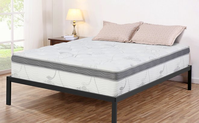 GrandRest 14 Platform Metal Bed with Wood Slats Twin