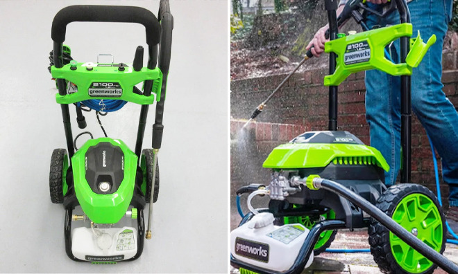 Greenworks 2100 PSI 1 2 Gallons GPM Cold Water Electric Pressure Washer