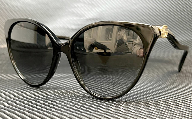 Gucci Black Gray Cat Eye Sunglasses 1