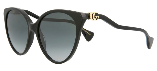 Gucci Black Gray Cat Eye Sunglasses