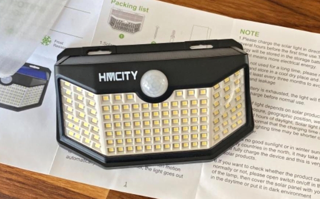 HMCITY Solar Lights Outdoor 120 LED 2 Pack 1