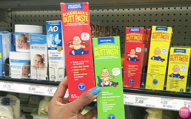 Hand Holding Boudreauxs Butt Paste Diaper Rash Ointment Maximum Strength Hand Holding Boudreauxs Butt Paste Diaper Rash Ointment Maximum Strength