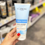 Hand Holding LOreal Paris Ideal Clean Daily Foaming Gel Cleanser 6 8 Oz