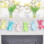 Hanged Personalized Bunny Felt Banner