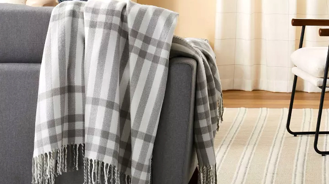 Hearth and Hand with Magnolia Gingham Woven Throw Blanket
