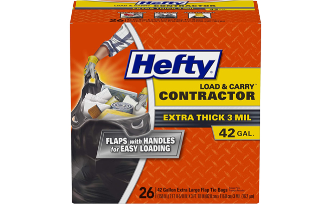Hefty Load Carry Heavy Duty Trash Bags 26 Count