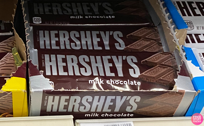 Hersheys Milk Chocolate Candy Bar on a Shelf