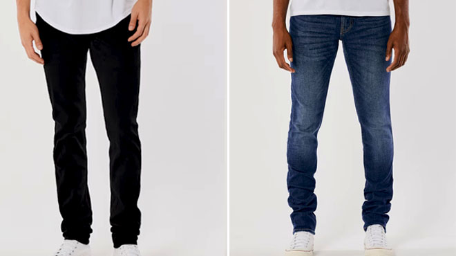 Hollister Black No Fade Stacked Skinny Jeans