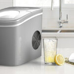 Homelabs Portable Ice Maker Machine for Countertop makes 26 lbs of Ice per 24 hours on a table